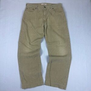 Y2K Levi's Corduroy Beige Pants Size 36 x 34 Straight‎ Fit